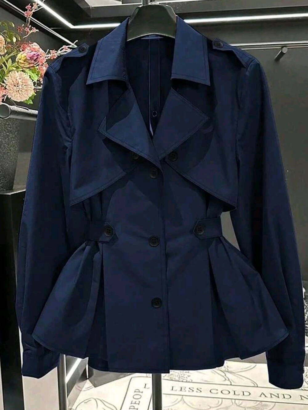 Women's Fashionable Casual Waist Cinched Trench Coat
